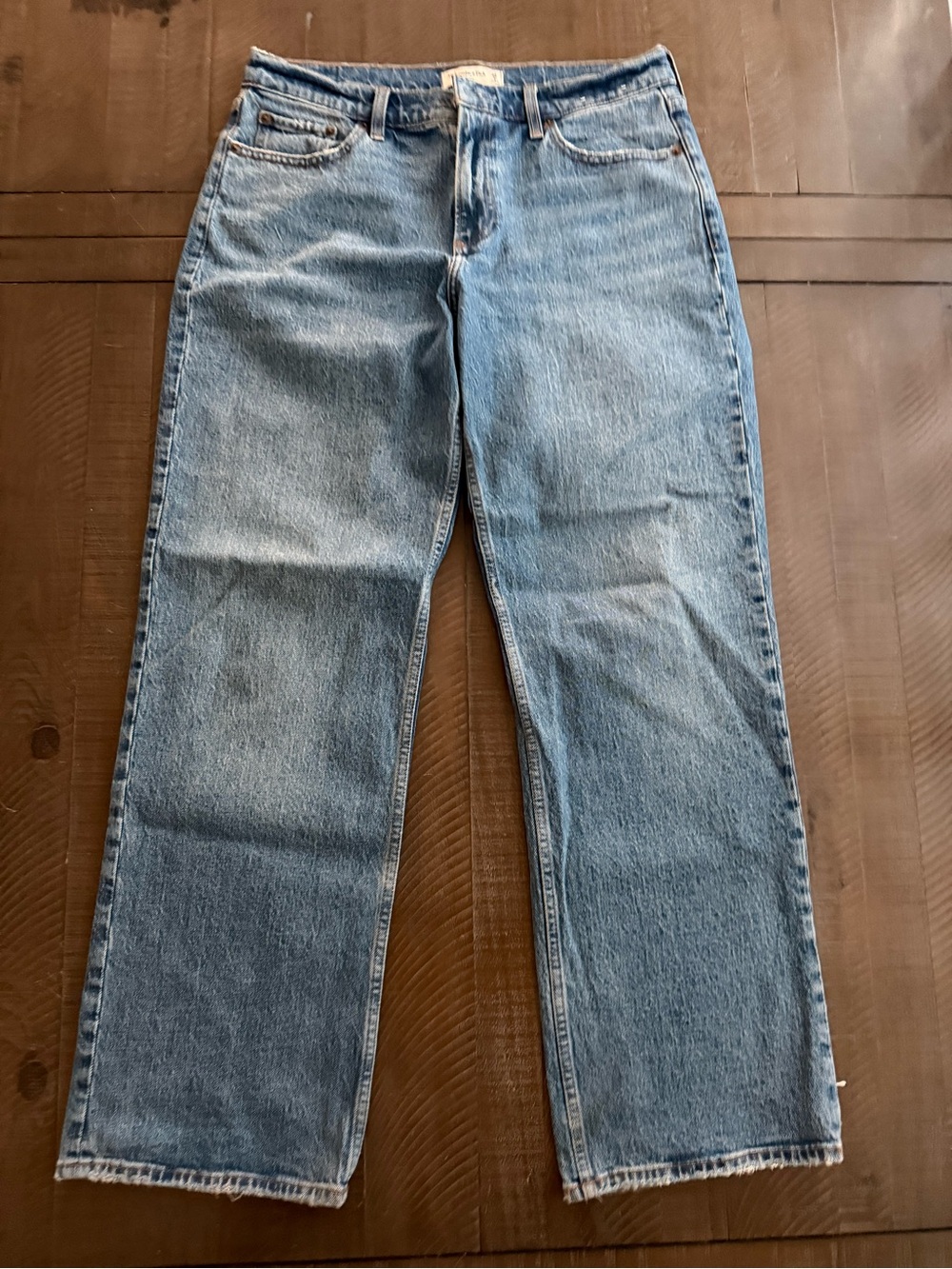 Classic Straight-Leg Blue Jeans